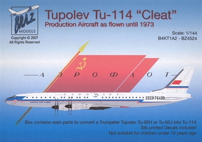1:144 Tupolev 114 Conversion, Aeroflot (early cs)