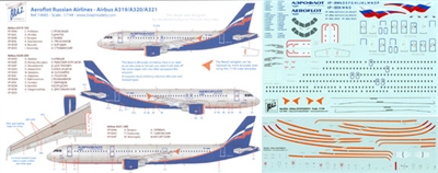 1:144 Aeroflot Airbus A.320, A.321