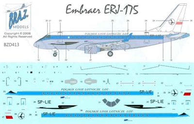 1:144 LOT Polish 'retro' Embraer 175