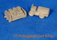 1:144 Baggage Tug and 3 Carts