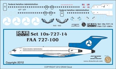 1:100 Federal Aviation Administration Boeing 727-100