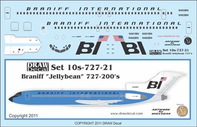 1:100 Braniff 'Jellybean' Boeing 727-200