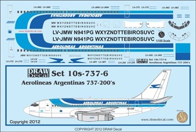1:100 Aerolineas Argentinas Boeing 737-200