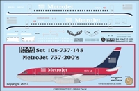1:100 MetroJet Boeing 737-200