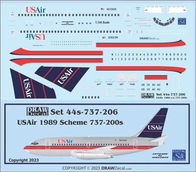 1:100 US Air (1989 cs)  Boeing 737-200