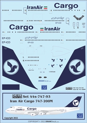 1:100 Iran Air Cargo Boeing 747-200M