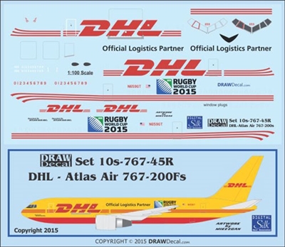 1:100 DHL - Atlas 'Rugby World Cup 2015' Boeing 767-200F