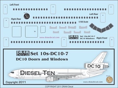 1:100 McDD DC-10 Doors, Windows & Details