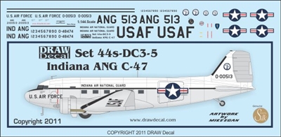 1:100 Indiana Air National Guard Douglas C.47