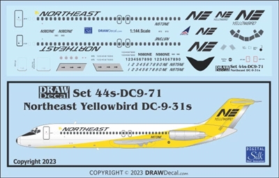 1:100 Northeast ('Yellowbird' cs) Douglas DC-9-30