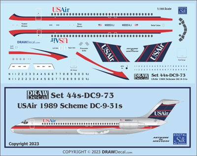 1:100 US Airways Douglas DC-9-30