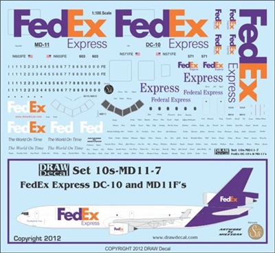 1:100 FedEx McDD DC-10, MD-10 and MD-11F