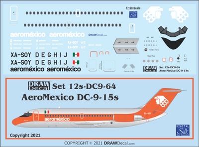 1:120 AeroMexico Douglas DC-9-15