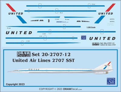 1:200 United Airlines Boeing 2707 SST