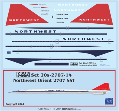 1:200 NWA Northwest Airlines Boeing 2707 SST