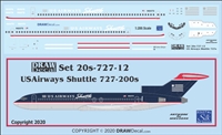 1:200 US Airways Shuttle Boeing 727-200