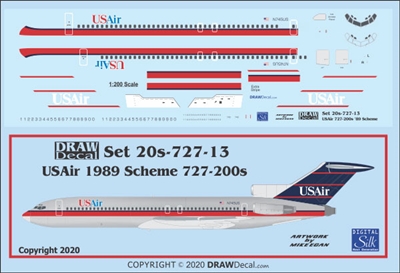 1:200 US Airways Boeing 727-200