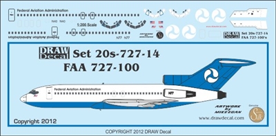 1:200 Federal Aviation Administration Boeing 727-100