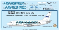 1:200 Aerolineas Argentinas Boeing 737-200 'Ticket Electronico'