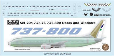 1:200 Boeing 737-800 Doors and Windows