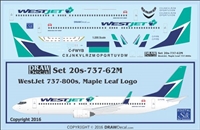 1:200 WestJet 'Maple Leaf' Boeing 737-800