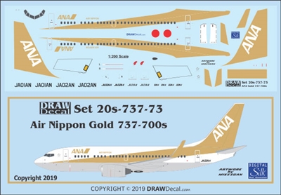 1:200 Air Nippon (Gold cs) Boeing 737-700(W)