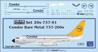1:200 Condor (bare metal) Boeing 737-200