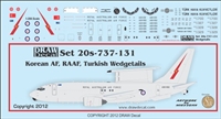 1:200 Korean AF. RAAF, Turkish AF Boeing 737 'Wedgetail'