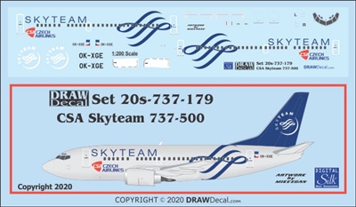 1:200 CSA Czech Airlines 'Skyteam' Boeing 737-500