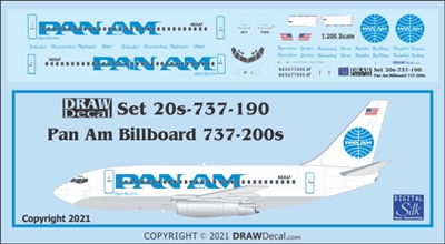 1:200 Pan Am ('Billboard' cs) Boeing 737-200