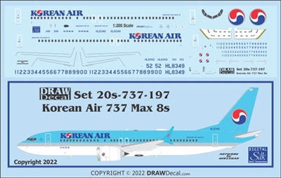 1:200 Korean Air Boeing 737-MAX8