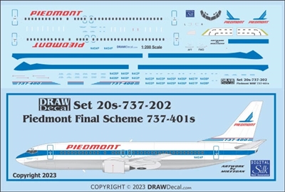 1:200 Piedmont Airlines Boeing 737-400