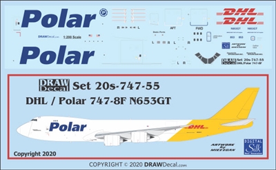 1:200 Polar Airlines / DHL Boeing 747-8F