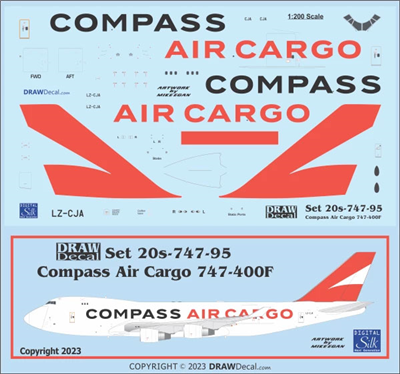 1:200 Compass Air Cargo Boeing 747-400F