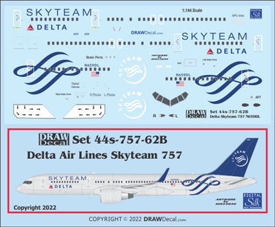 1:200 Delta Airlines 'Skyteam' Boeing 757-200 (6 door)