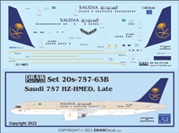 1:200 Saudia / Saudi Royal Flight (later cs) Boeing 757-200