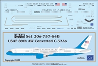 1:200 United States of America (VIP) Boeing C-32A (757-200, Converted)