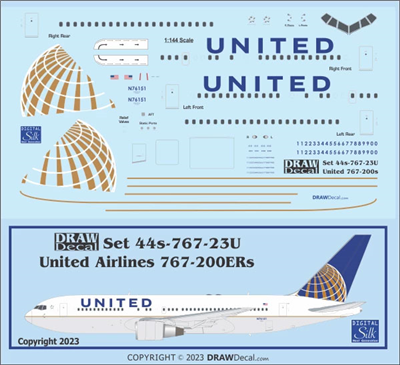 1:200 United Airlines Boeing 767-200ER