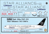 1:200 Lufthansa / Lauda Air / Austrian Airlines 'Star Alliance' Boeing 767-300ER