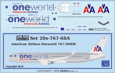 1:200 American Airlines 'OneWorld' Boeing 767-300ER