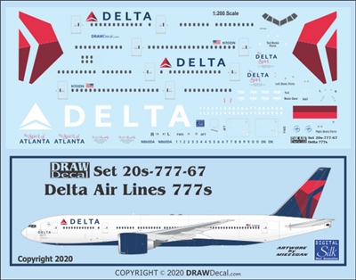 1:200 Delta Airlines (2007 cs) Boeing 777-200