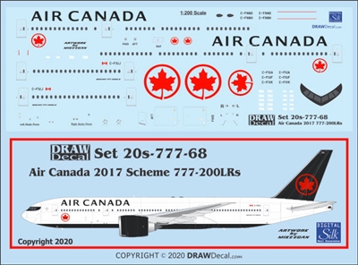 1:200 Air Canada (2017 cs)  Boeing 777-200ER