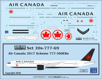 1:200 Air Canada (2017 cs)  Boeing 777-300ER