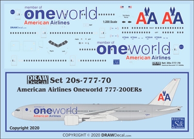 1:200 American Airlines 'OneWorld' Boeing 777-200