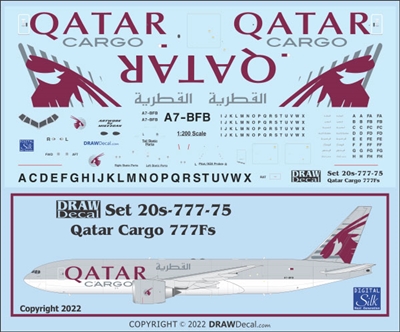 1:200 Qatar Cargo Boeing 777-200F