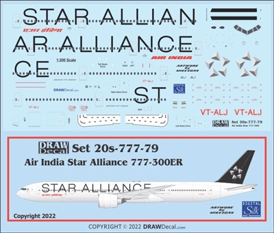 1:200 Air India 'Star Alliance' Boeing 777-300ER