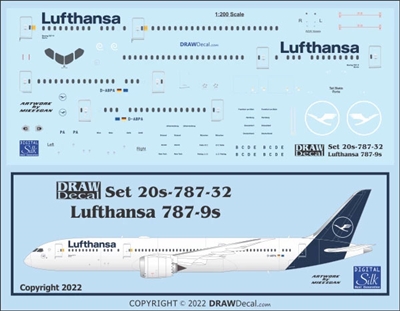 1:200 Lufthansa (2018 cs) Boeing 787-9