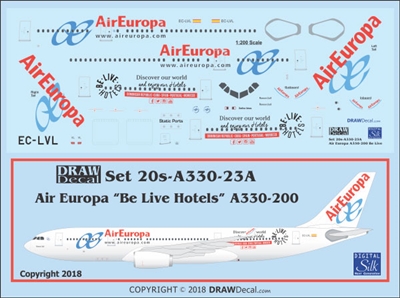 1:200 Air Europa Airbus "Be Live Hotels" A.330-200