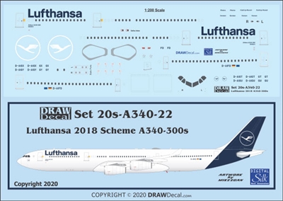 1:200 Lufthansa (2018 cs) Airbus A.340-300