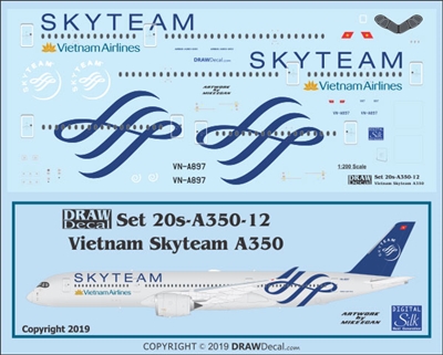 1:200 Vietnam Airlines 'Skyteam' Airbus A.350-900